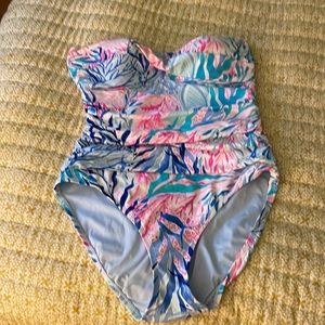 Lilly Pulitzer strapless bathing suit with adjustable strap